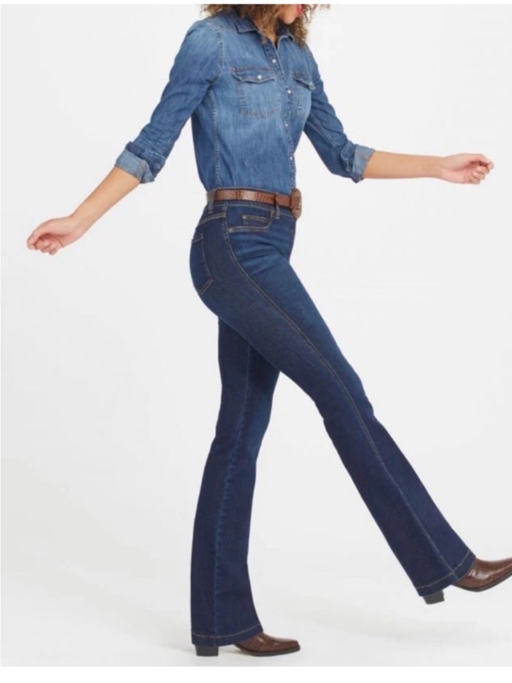 Spanx Flare Jeans in Midnight Shade Size XL